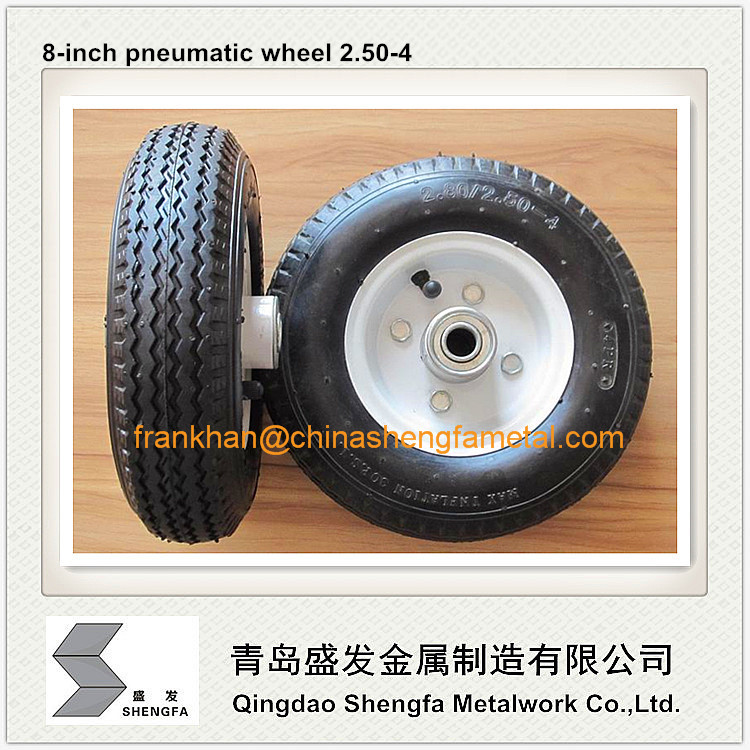 8 inch pneumatic rubber wheel 2.50-4