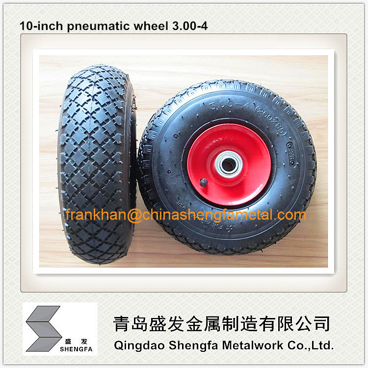 10 inch pneumatic rubber wheel 260x85