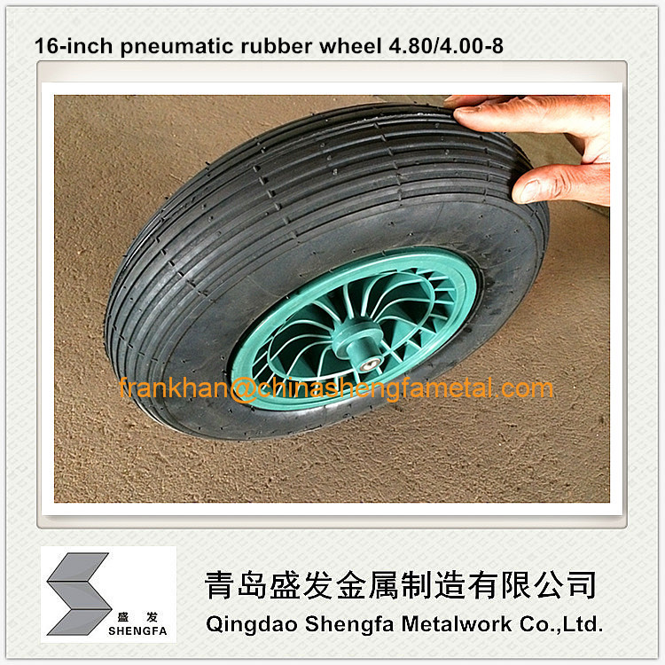 16 inch pneumatic rubber wheel 4.00-8