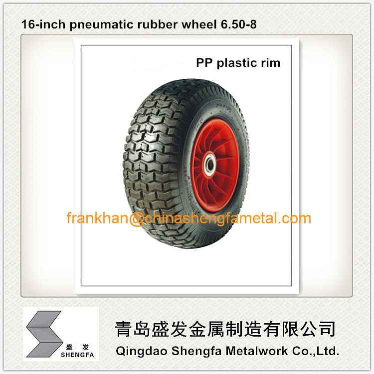 16 inch pneumatic rubber wheel 6.50-8