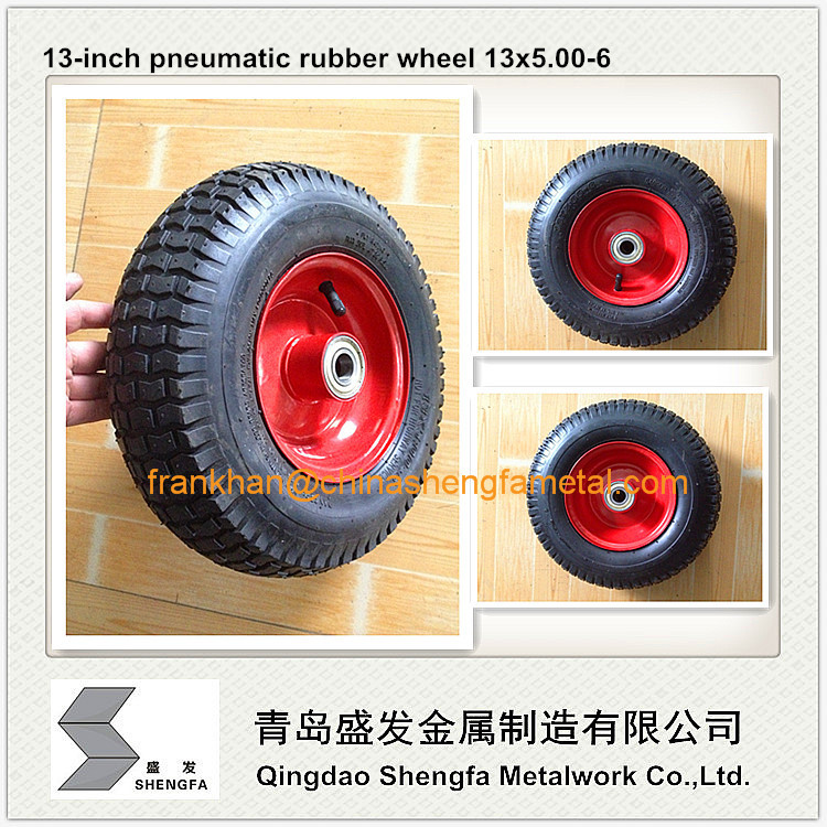13 inch pneumatic rubber wheel 5.00-6
