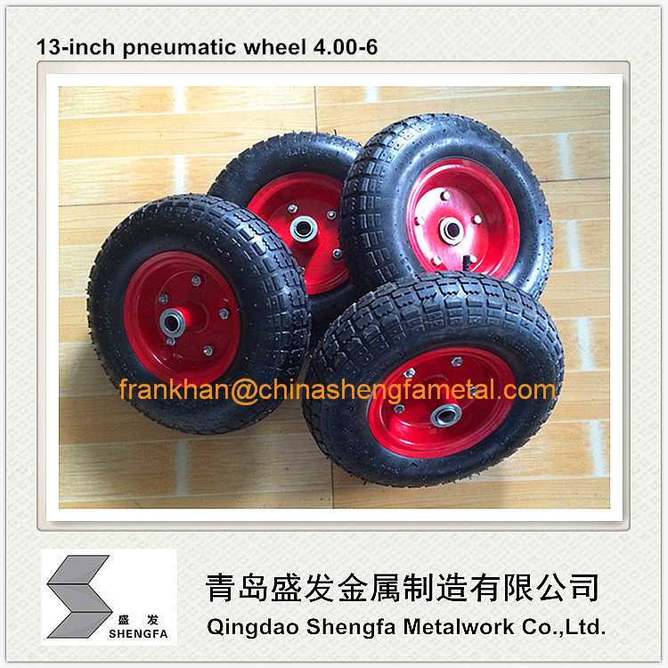 13 inch pneumatic rubber wheel 4.00-6
