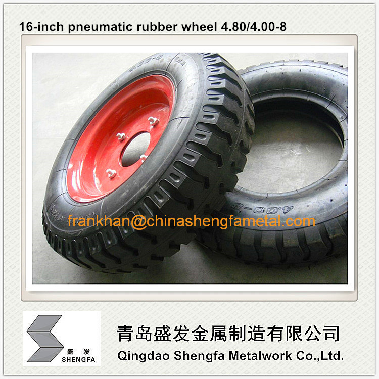 16 inch pneumatic wheel 4.80/4.00-8