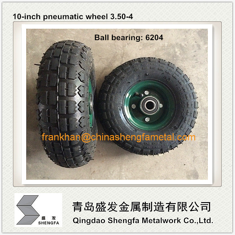 10 inch pneumatic rubber wheel 4.10/3.50-4