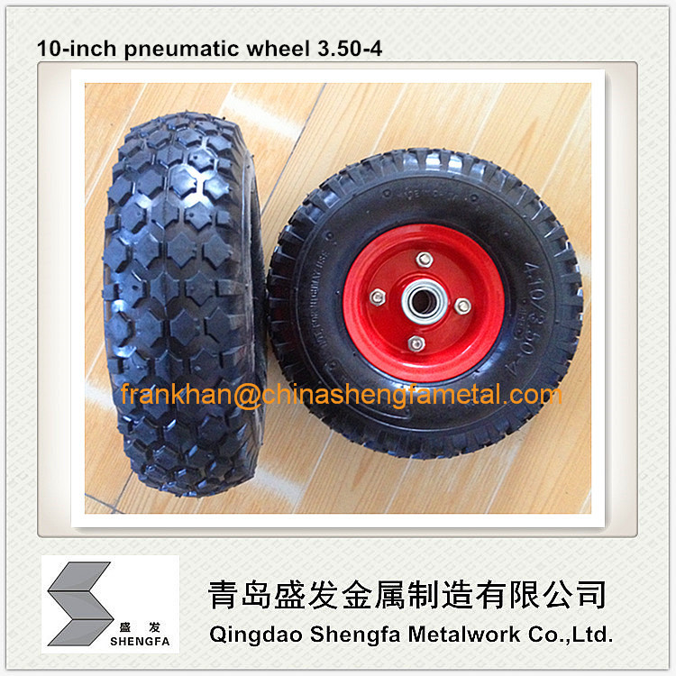 10 inch pneumatic rubber wheel