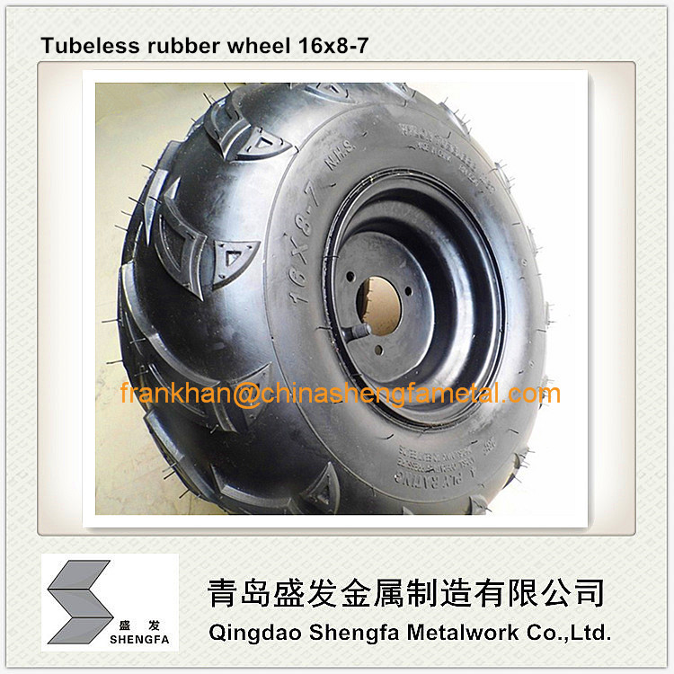 16 inch pneumatic rubber wheel 16x8-7