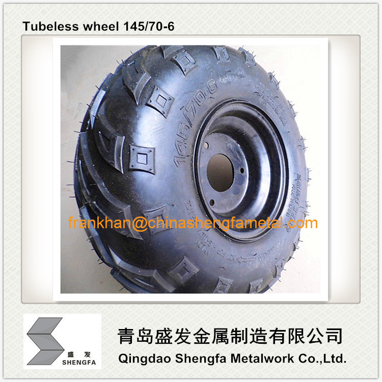 Pneumatic rubber wheel 145/70-6