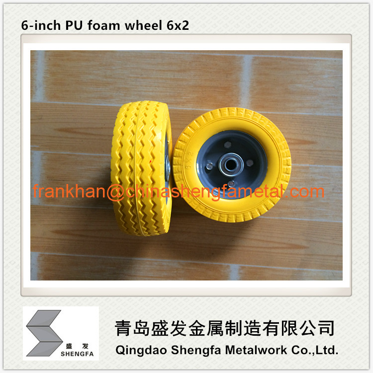 6 inch PU foam wheel 6x2