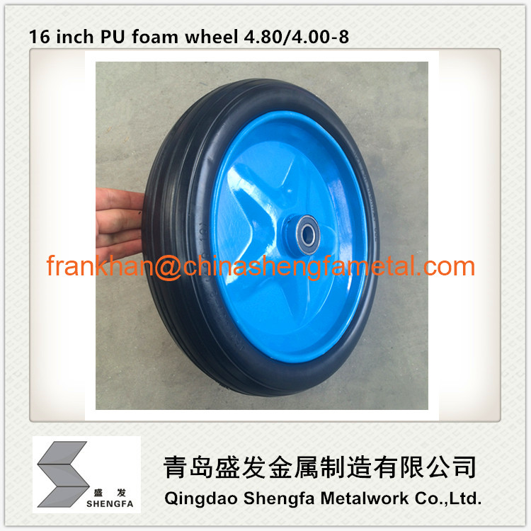 16 inch 4.80/4.00-8 PU foam wheel