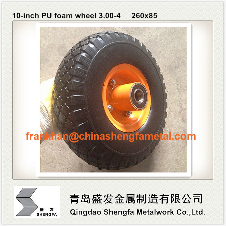 10 inch 260x85 flat free foam wheel