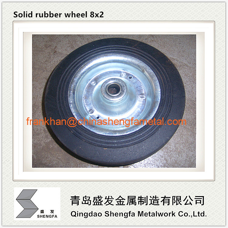 8 inch solid rubber wheel 8x2
