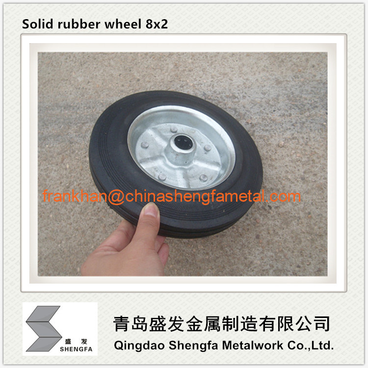 8 inch solid rubber wheel 8*2