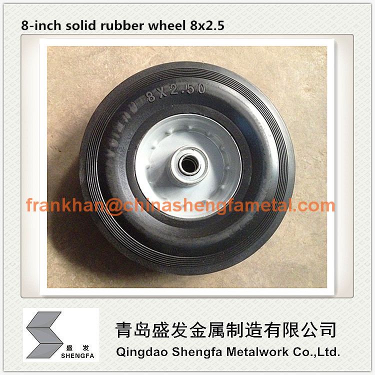 8 inch solid rubber wheel 8x2.5