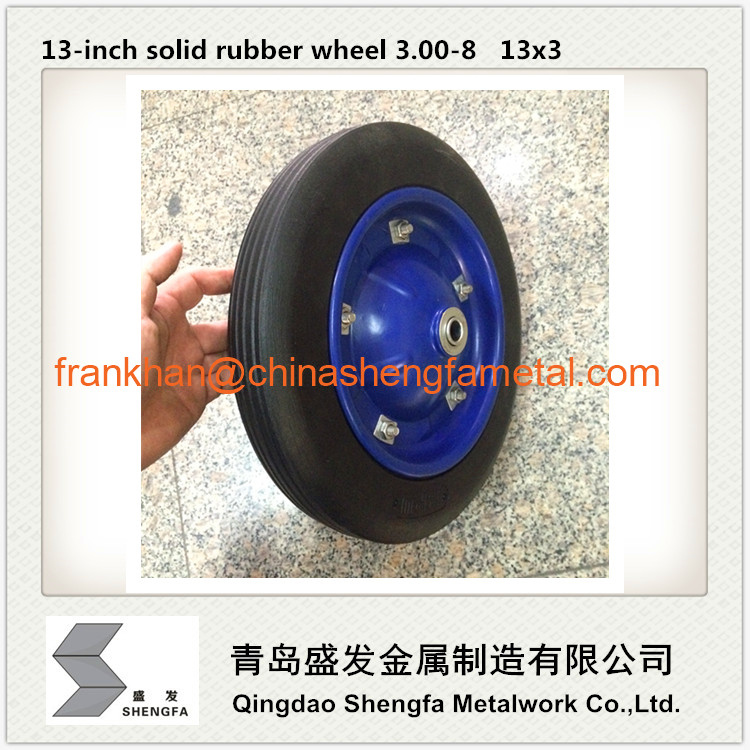 13 inch solid rubber wheel 3.00-8