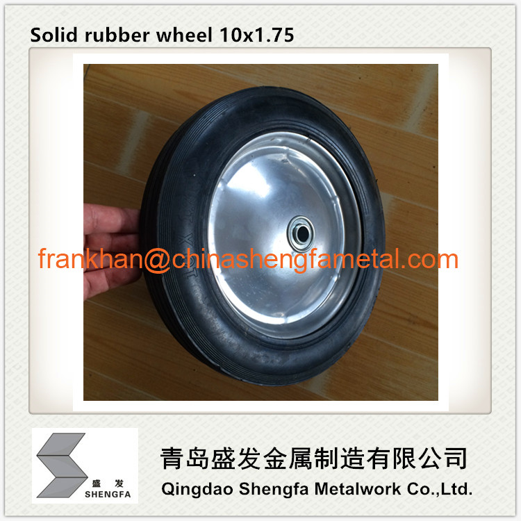 10 inch solid rubber wheel 10x1.75