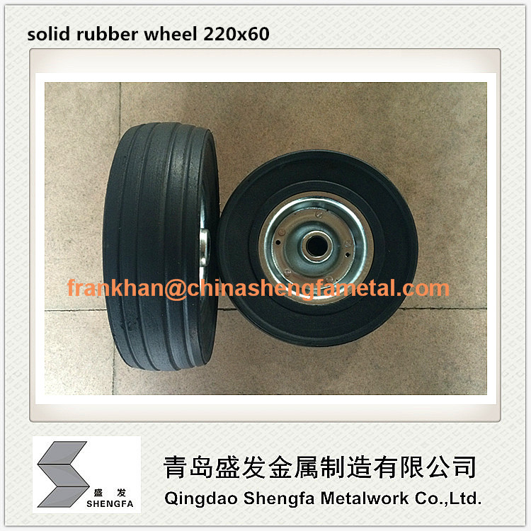 8 inch solid rubber wheel 220x60