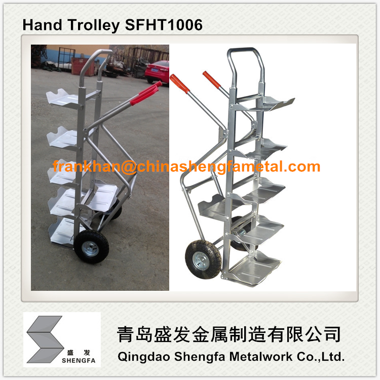 Foldable steel water bottle hand trolley SFHT1006-2
